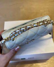 Chanel Quilted Top Handle Chain Bag