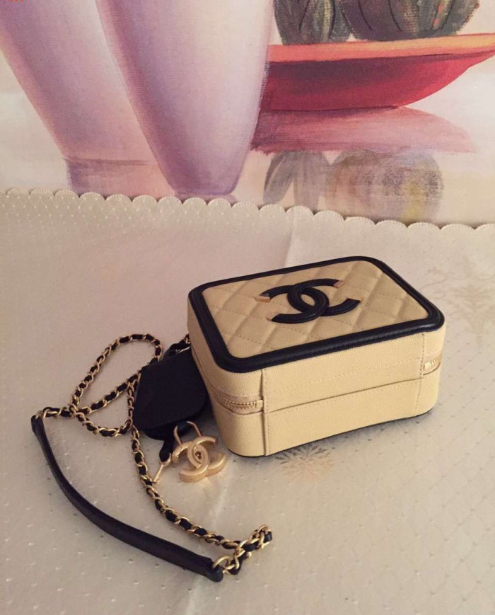 Chanel Quilted Vanity Case