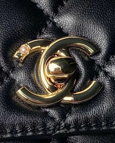 Chanel Quilted Top Handle Chain Bag