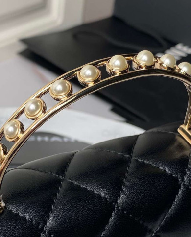 Chanel Quilted Top Handle Chain Bag