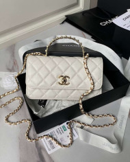 Chanel Quilted Top Handle Chain Bag
