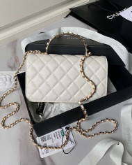 Chanel Quilted Top Handle Chain Bag