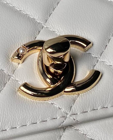 Chanel Quilted Top Handle Chain Bag