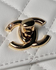 Chanel Quilted Top Handle Chain Bag