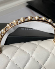 Chanel Quilted Top Handle Chain Bag