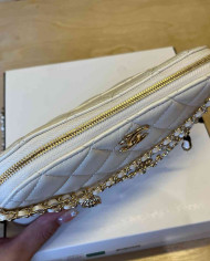 Chanel Quilted Chain Shoulder Bag with Charms