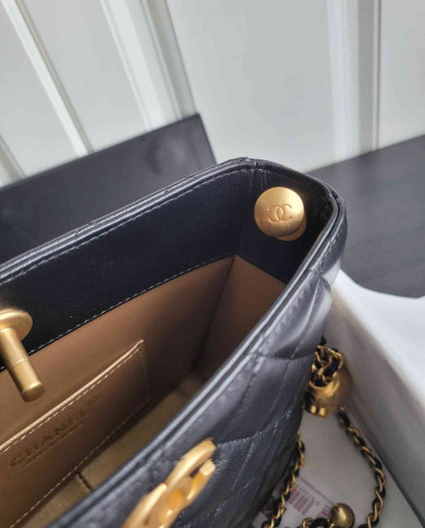 Chanel Quilted Chain Bucket Bag