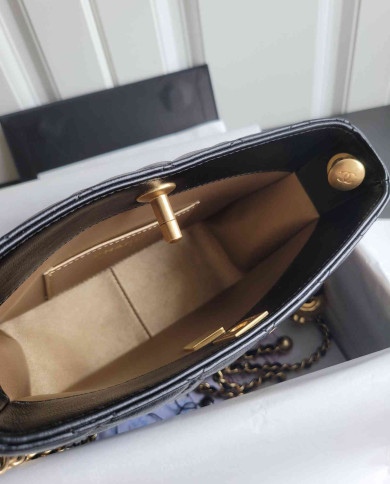 Chanel Quilted Chain Bucket Bag