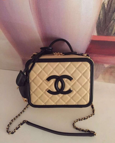 Chanel Quilted Chain Bag Top Handle Crossbody Bag
