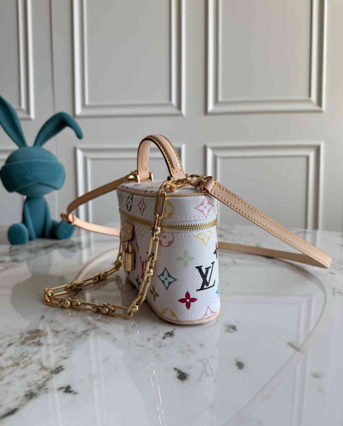 LV Colorful Printed Mini Top-Handle Crossbody
