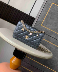 Chanel Quilted Chain Shoulder Bag with Charms