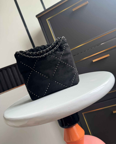 Chanel Studded Denim 22 Bag