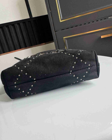 Chanel Studded Denim 22 Bag