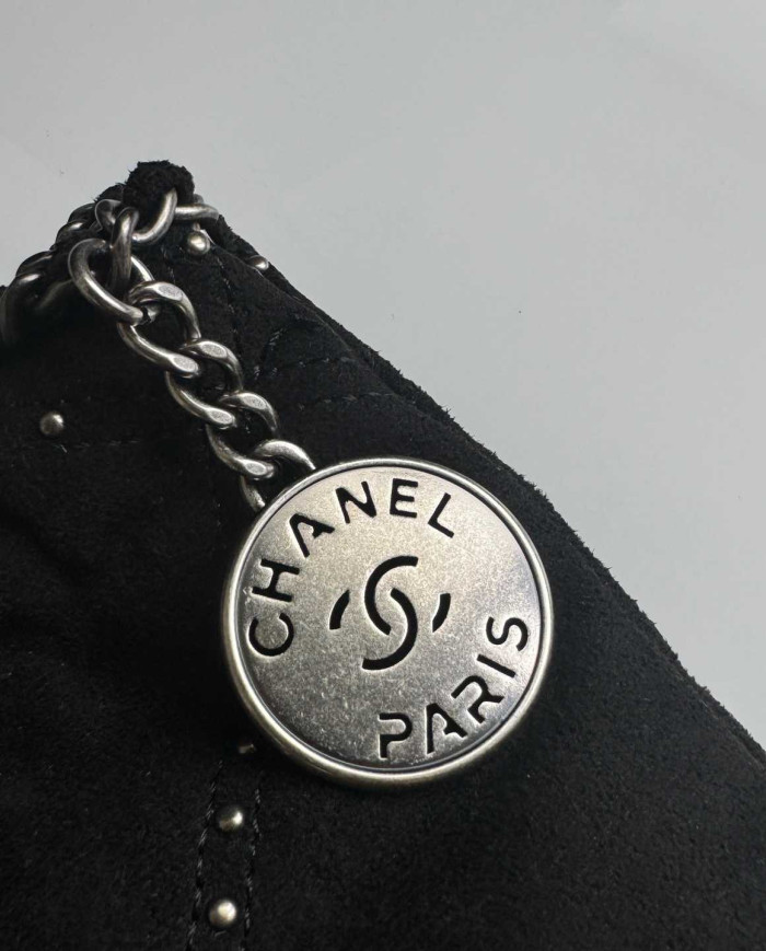 Chanel Studded Denim 22 Bag