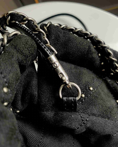 Chanel Studded Denim 22 Bag