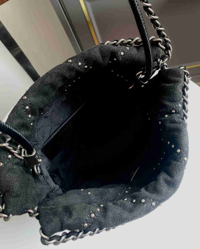 Chanel Studded Denim 22 Bag