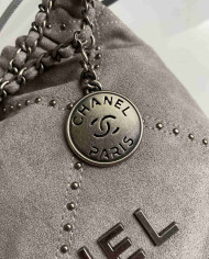 Chanel Studded Denim 22 Bag