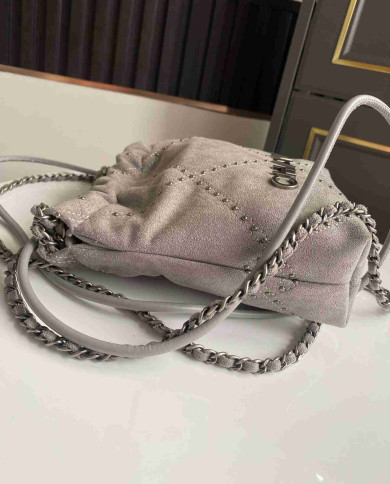 Chanel Studded Denim 22 Bag