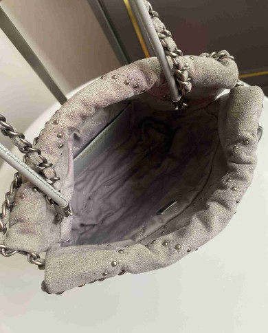 Chanel Studded Denim 22 Bag