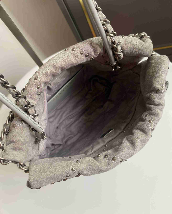 Chanel Studded Denim 22 Bag