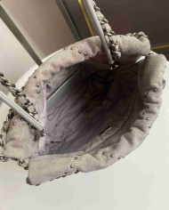 Chanel Studded Denim 22 Bag