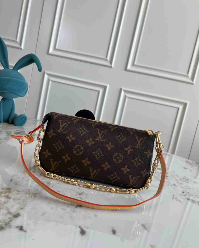 LV Monogram Pochette Accessoires with Vivienne Charm