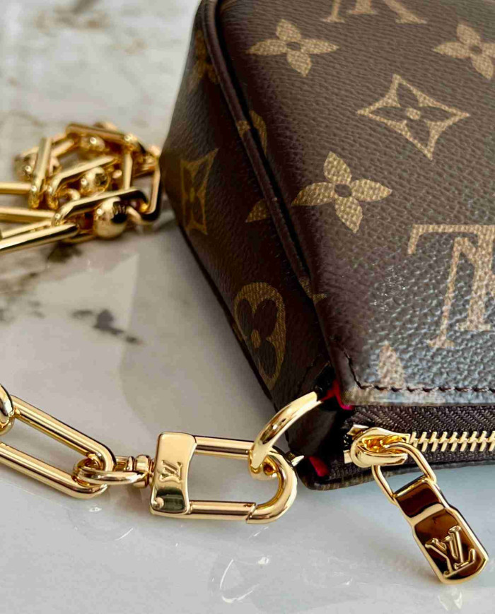 LV Monogram Pochette Accessoires with Vivienne Charm