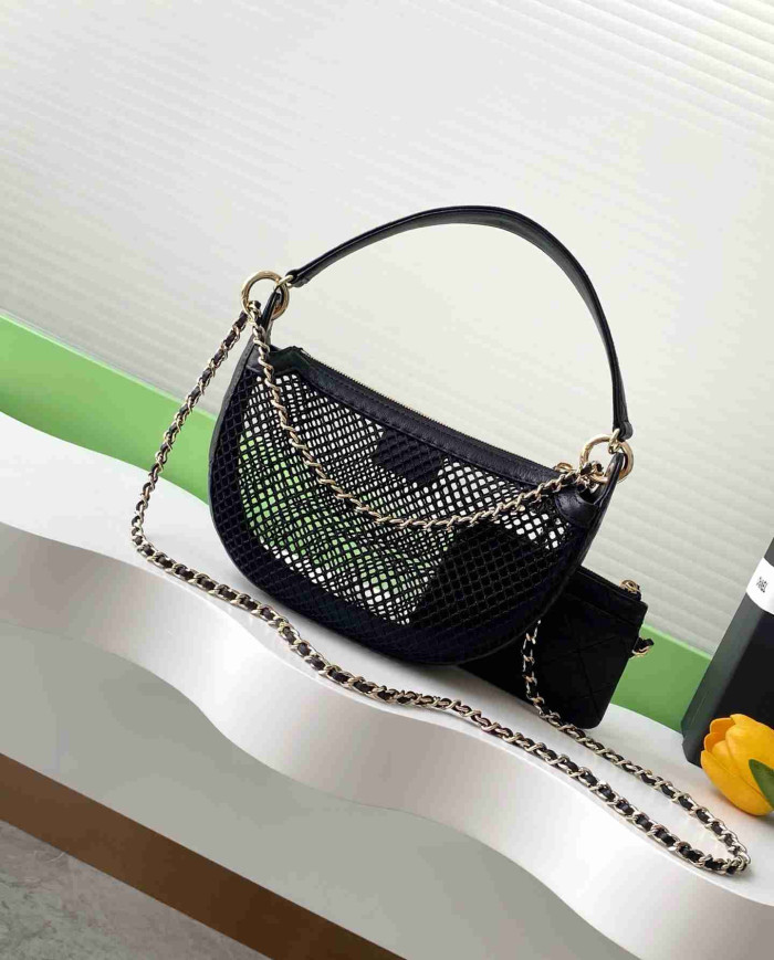 Chanel Mesh Half Moon Bag