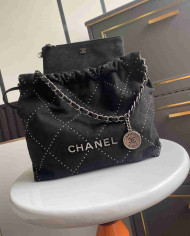 Chanel Studded Denim 22 Bag