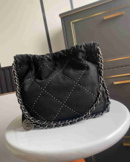 Chanel Studded Denim 22 Bag