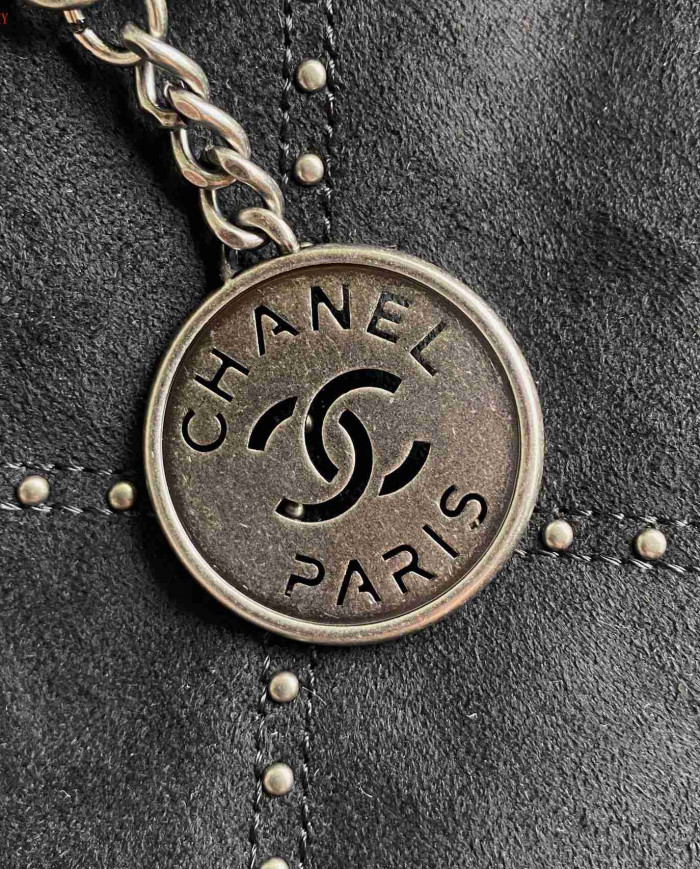 Chanel Studded Denim 22 Bag