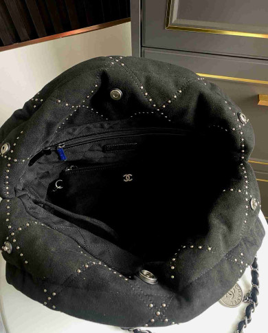 Chanel Studded Denim 22 Bag