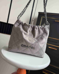 Chanel Studded Denim 22 Bag