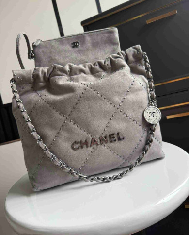 Chanel Studded Denim 22 Bag
