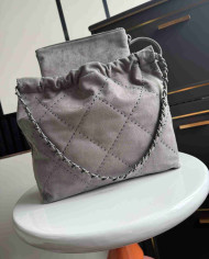 Chanel Studded Denim 22 Bag