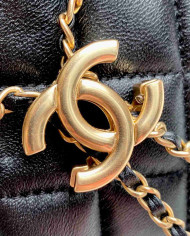 Chanel Quilted Bucket Bag with Chain