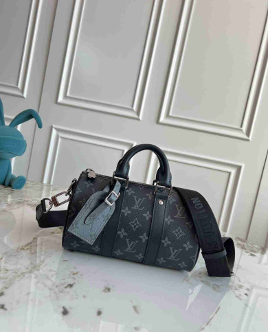 LV Monogram Shadow Keepall Bandoulière 25