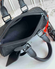 LV Monogram Shadow Keepall Bandoulière 25 with Chain