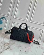 LV Monogram Shadow Keepall Bandoulière 25 with Chain