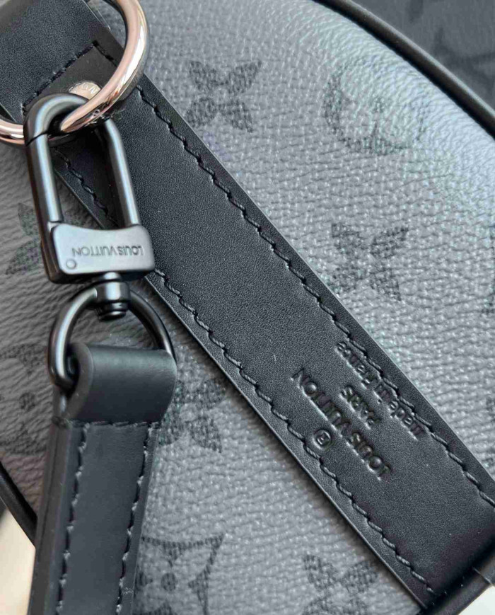 LV Monogram Shadow Keepall Bandoulière 25 with Chain