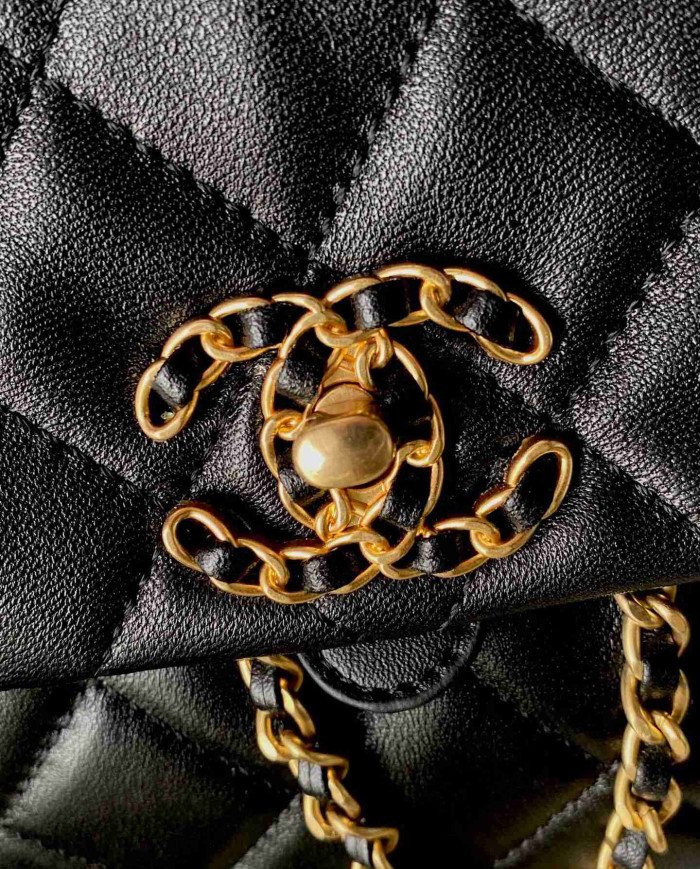 Chanel Quilted Backpack with Chain