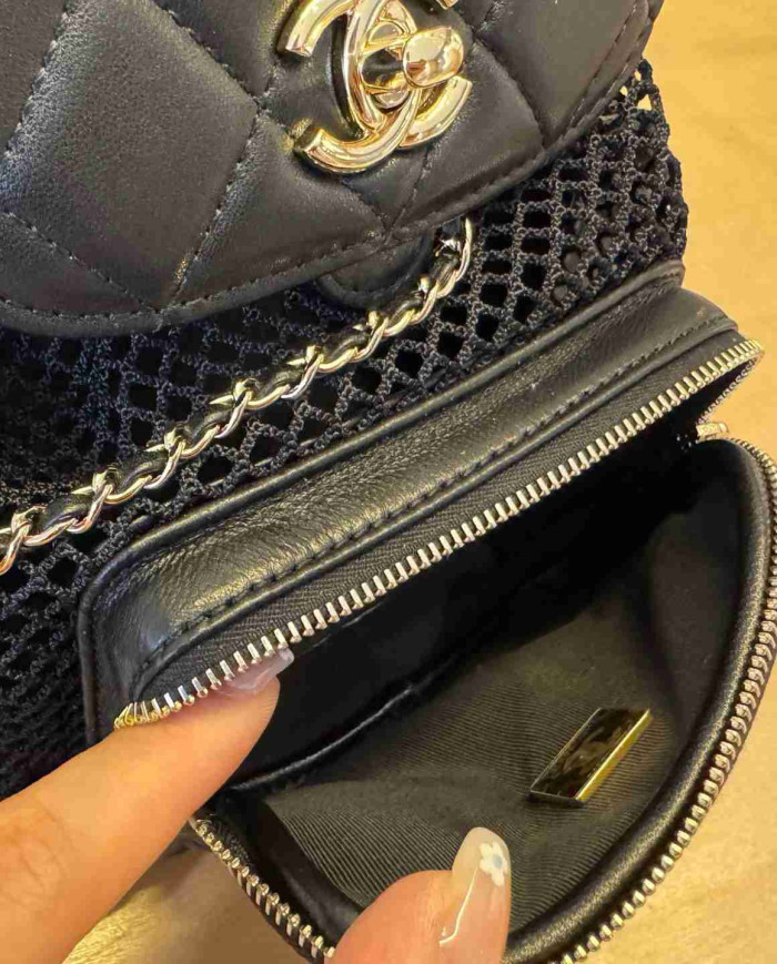 Chanel Mesh and Lambskin Backpack