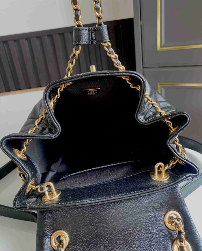 Chanel Quilted Backpack with Chain