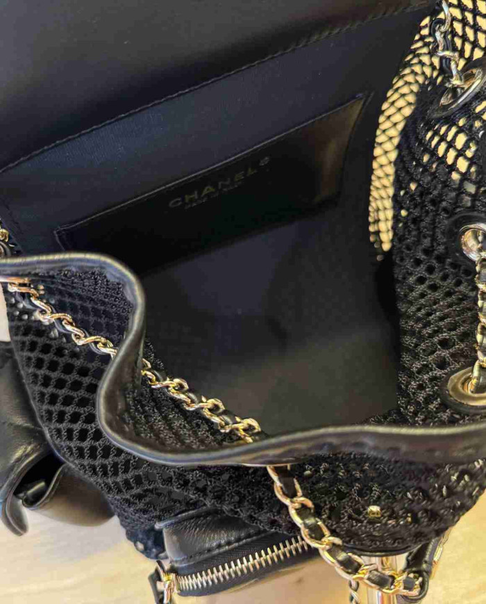 Chanel Mesh and Lambskin Backpack