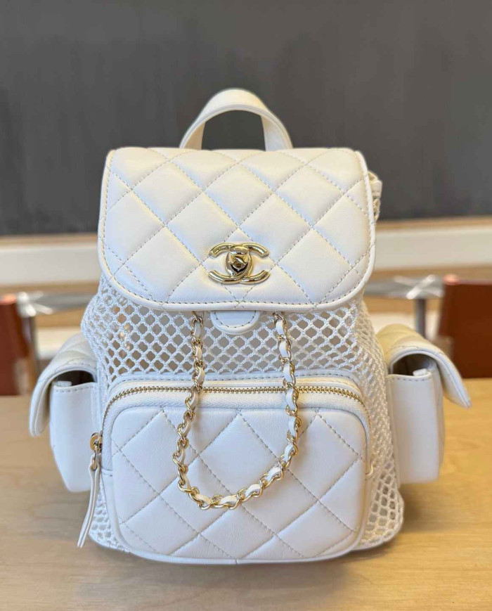 Chanel Mesh and Lambskin Backpack