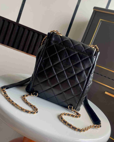 Chanel Quilted Backpack with Chain