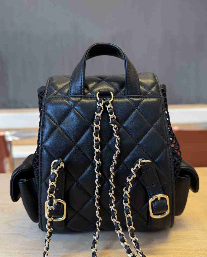Chanel Mesh and Lambskin Backpack