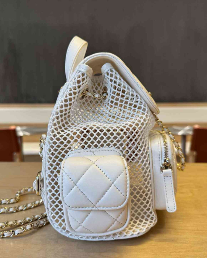 Chanel Mesh and Lambskin Backpack