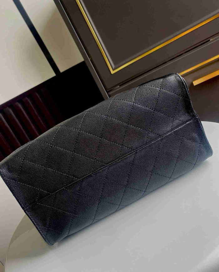 Chanel Drawstring Bucket Bag with Chain