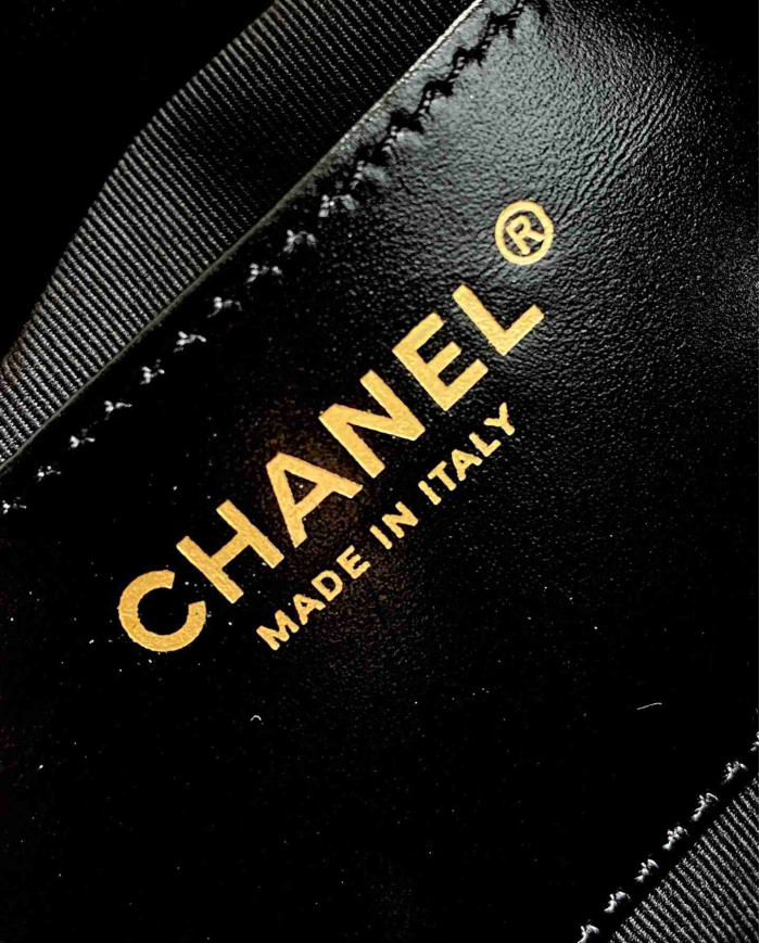 Chanel Drawstring Bucket Bag with Chain